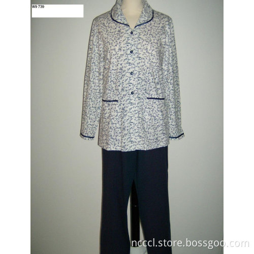 ladies' kniting printing sexy casual night shirt pyjamas night wear sexy arabic pajamas pajamas old fashioned pajamas